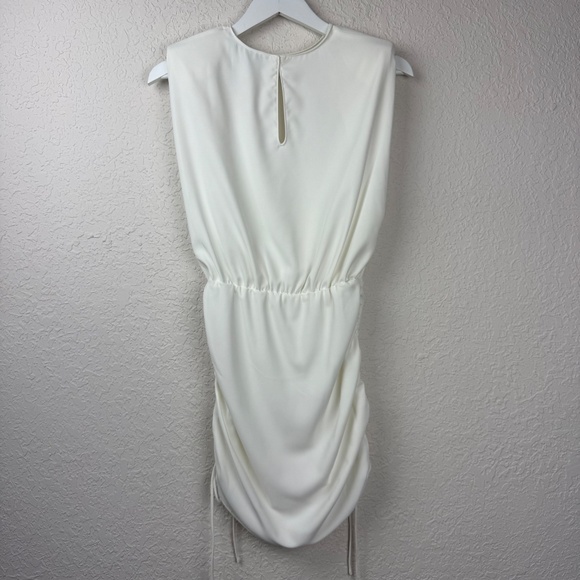 Amanda Uprichard Womens White Ruched Aisling Sleeveless Midi Dress Size S - Picture 3 of 11